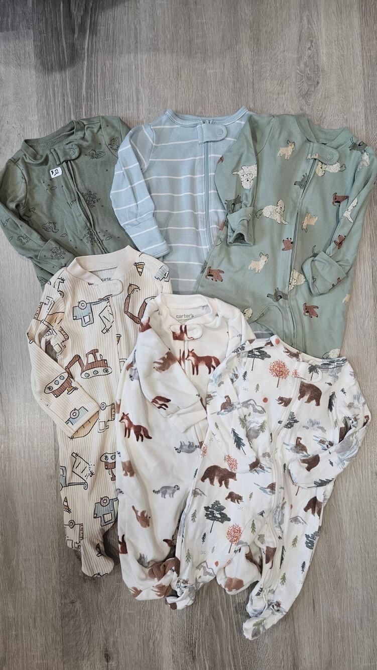 Carter's 3 Month Old Baby Clothes Pack of Six Onesies Bundle